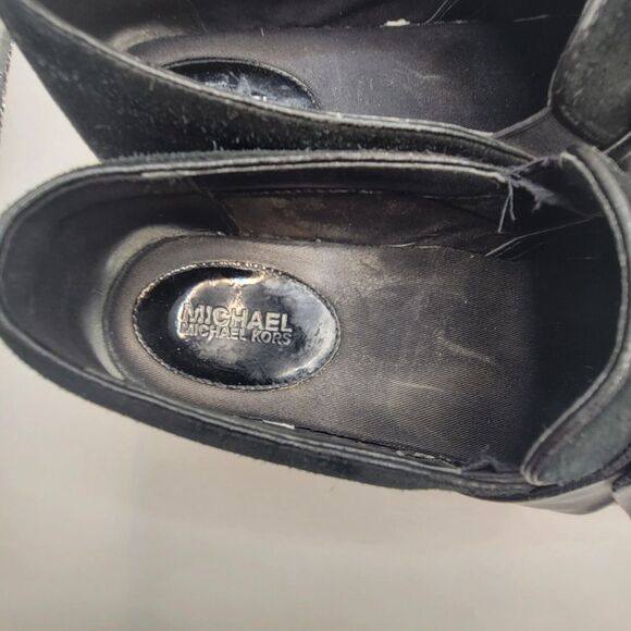 Women's Michael Kors Size 8 slip-on shoe black/white with bow - Picture 5 of 12